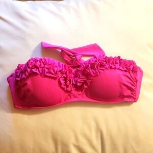 Bikini top kennwth cole newyork djustable tie fuchsia color